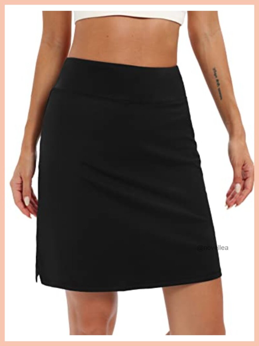 Women's 19" Knee Length Skort with Pockets Golf Tennis Athletic Skort